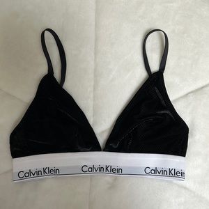 Calvin Klein Triangle Bralette - Velvet